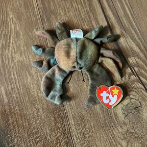 NWT Teenie Beanie Babies Claude The Crab Plushy